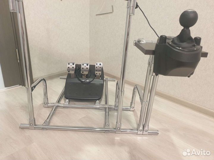 Стойка для игрового руля с кпп. Версия2.0