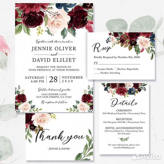 Печать пригласительных на свадьбу