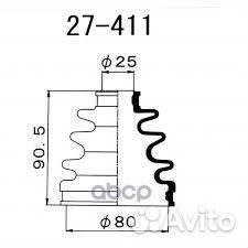 Пыльник шруса внешнего 27411 1-56 (Maruichi)