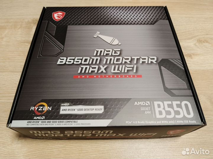 MSI MAG B550m mortar MAX wifi новая