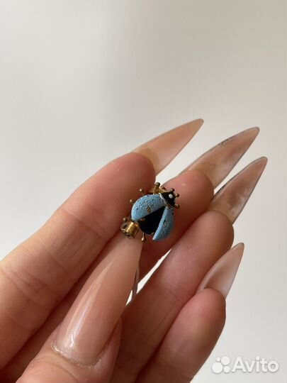Брошь божья коровка винтажная Европа Арт. Б478