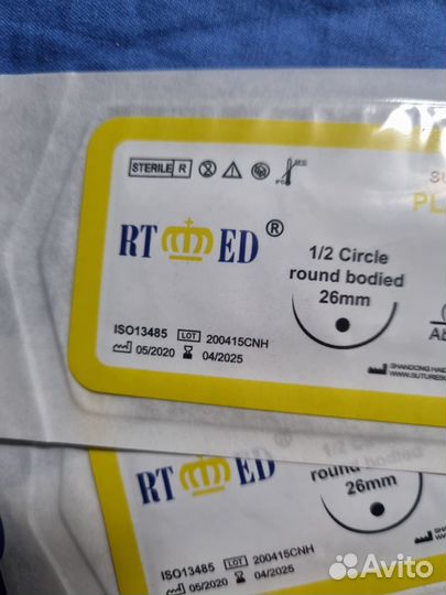 Кетгут шовный материал USP 3/0 75см,игла 1/2 26мм