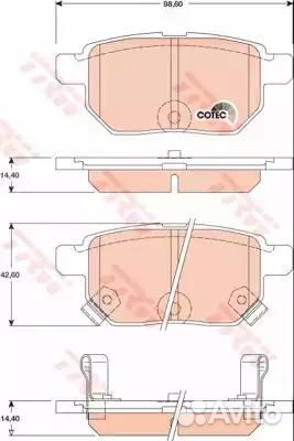 Колодки тормозные дисковые зад