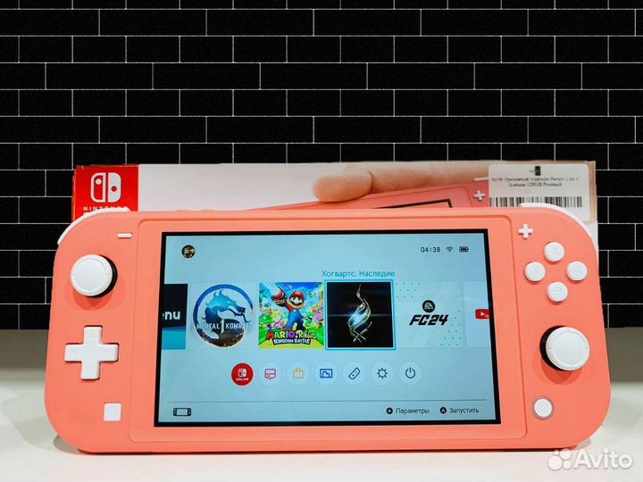 NEW прошитый Nintendo switch lite розовый + 128гб