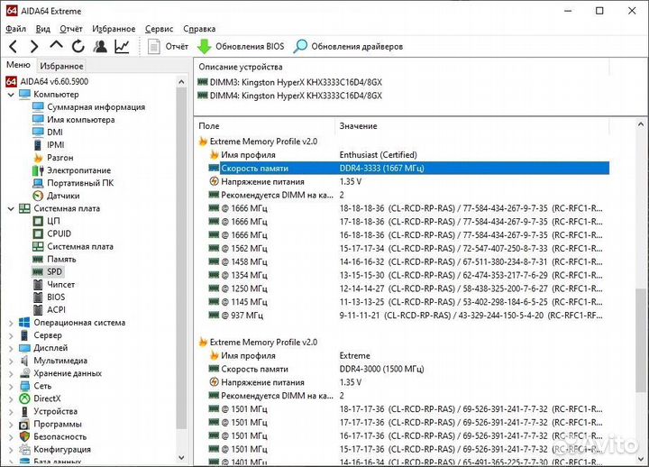 Оперативня память Kingston HyperX (3333MHz)
