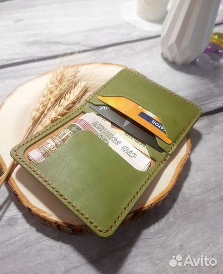 Картхолдер, Бумажник, Визитница натуральная кожа