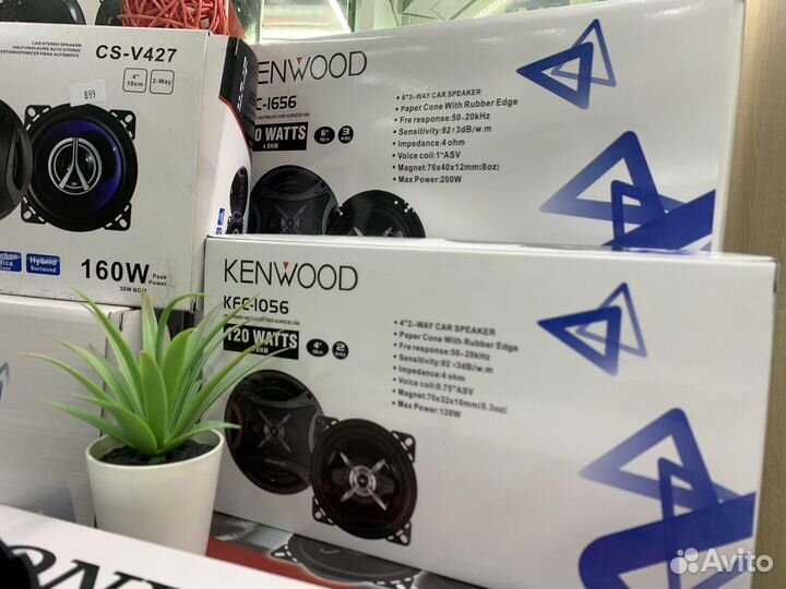 Автомобильные колонки Kenwood, Pioneer (новые)