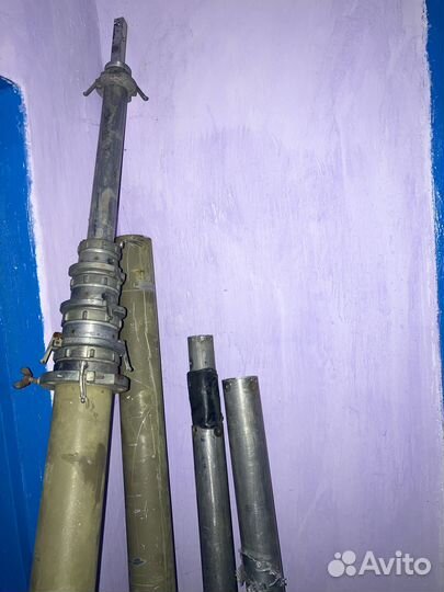 Мачта телескопическая с лебедкой и антеной