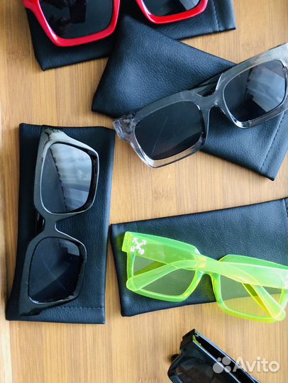 Off-White очки солнцезащитные зеленые