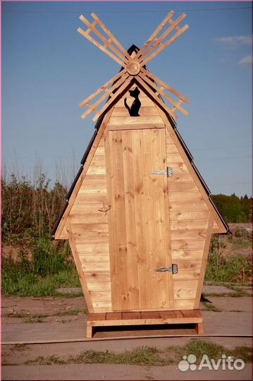 Дачный туалет деревянный WAT895