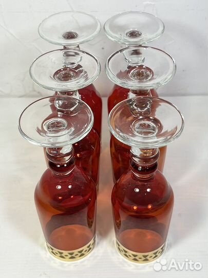 Рюмки и бокалы рубиновое стекло, СССР