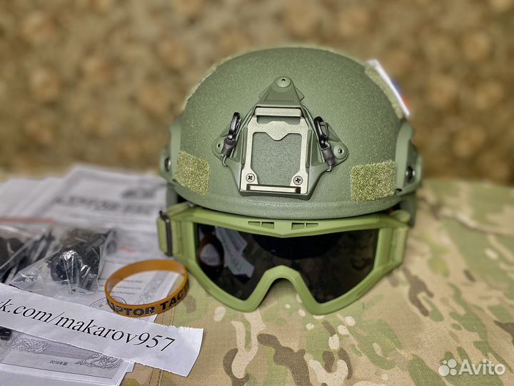 Тактический шлем Militech Raptor + очки