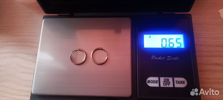 Серьги конго серебро 925, 2 пары