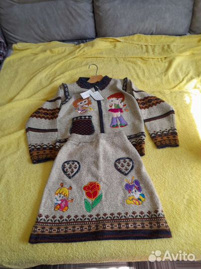 Теплый костюм.Ковта с юбкой