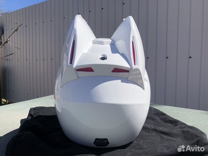 HNJ white шлем кошка для девочек