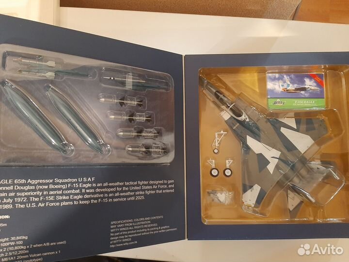 Металлическая модель самолета Witty Wings F-15