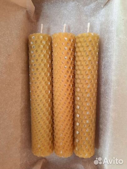 Свечи из вощины 3 шт