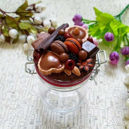 Посуда с декором из полимерной глины