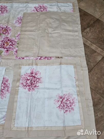 Постельное белье евро сатин жаккард вышивка