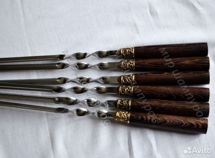 Набор шампуров «Отдых венге» 6шт в чехле