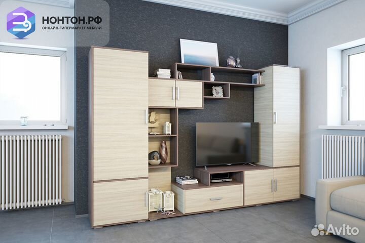 Гостиная Пекин с пеналом ясень шимо светлый / ясен