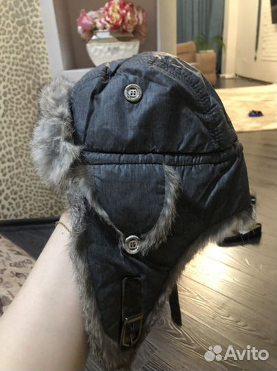 Шапка ушанка натуральный мех итальянская