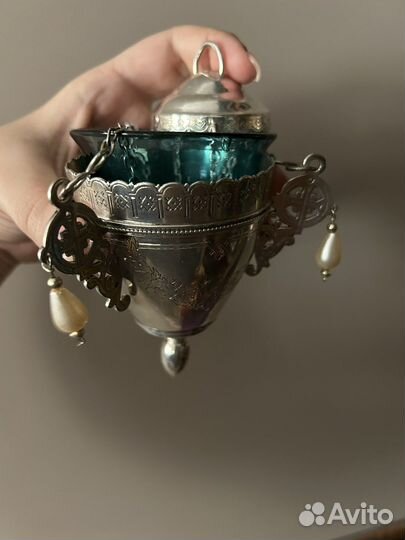 Старинная лампада серебро 84 проба