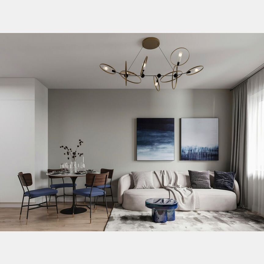 1-к. апартаменты, 34,7 м², 22/23 эт.