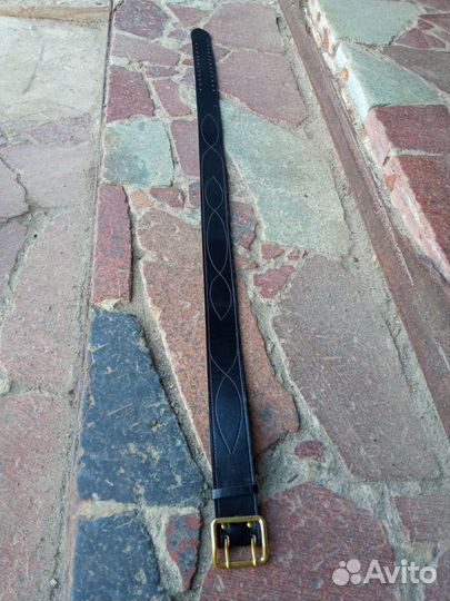 Портупея двойная кожа, латунь пряжка