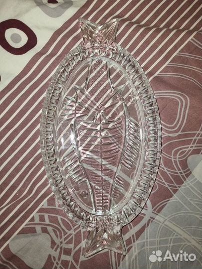 Селедочница хрусталь СССР