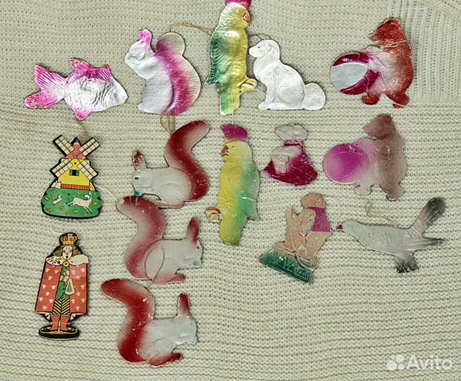 Елочные игрушки картонаж СССР