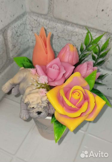Букет цветов из мыла ручной работы