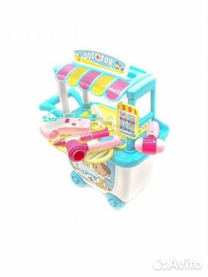 Детский игровой набор доктор. В тележке