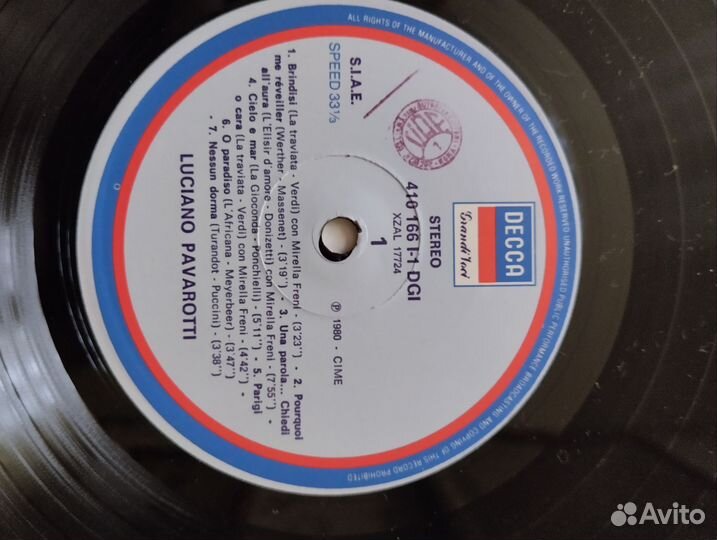 Грампластинка Лучано Паворотти