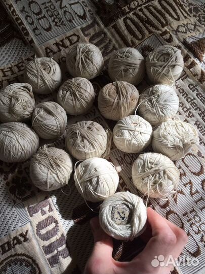 17 мотков хлопковых вязальных ниток СССР