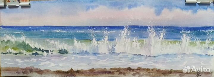 Картина акварель пейзаж