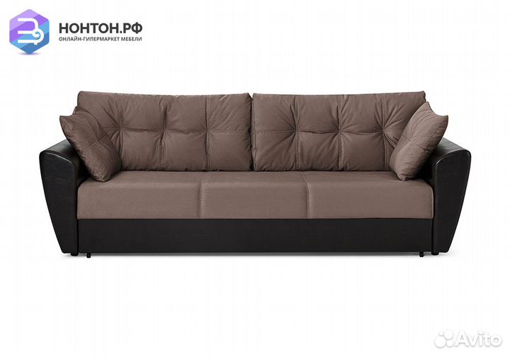 Диван еврокнижка Мадейра Lux кофе с молоком / кори