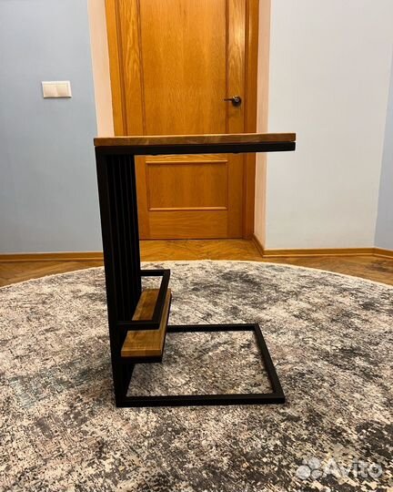 Журнальный столик в стиле лофт (массив дуба)