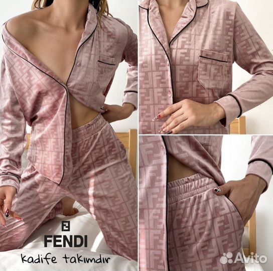 Женская пижама из велюра Турция