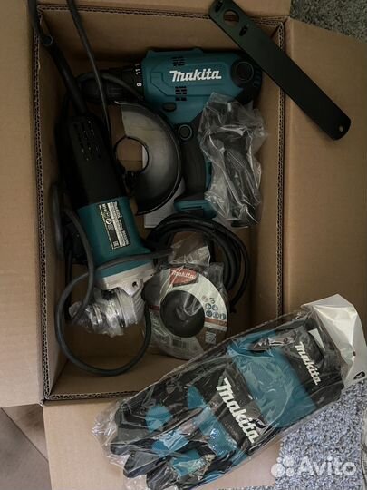 Ушм болгарка+ дрель makita 125