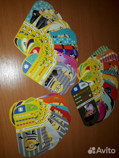 Игрушки из макдональдса, карточки миньоны