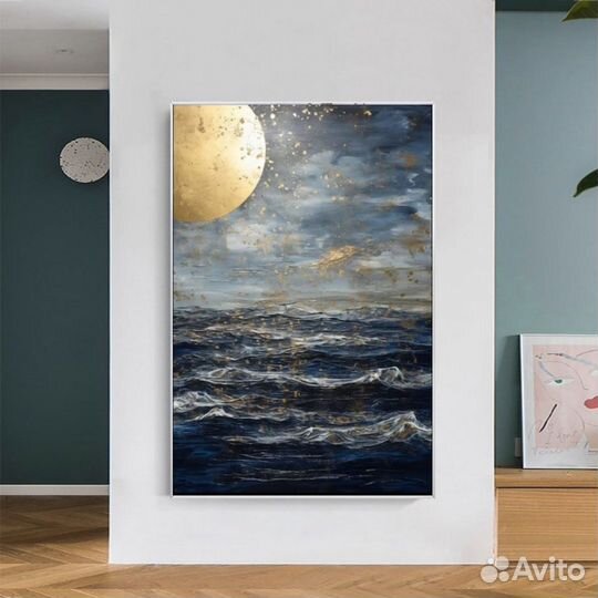 Картина маслом Ночной океан