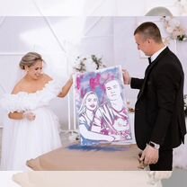 Потрет по фото блестками, Пущино