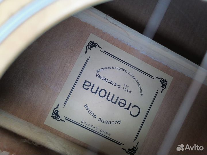 Гитара акустическая шестиструнная Cremona