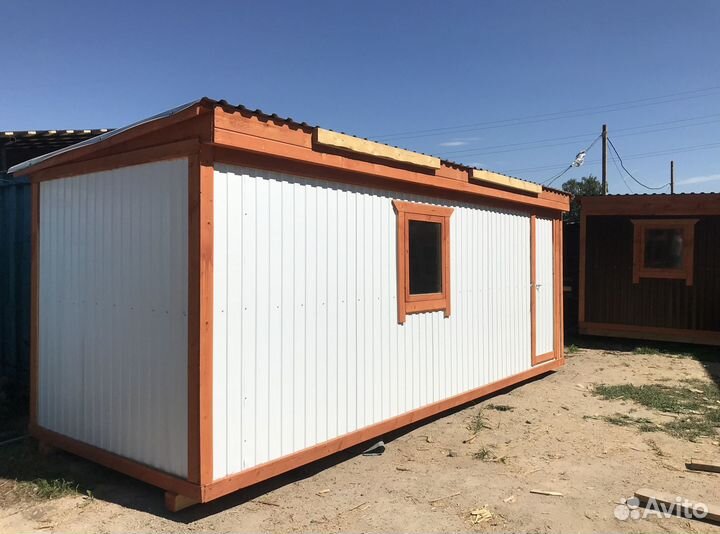 Бытовка дачная теплая 6х2,3м