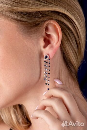 Серьги Casato Sapphire & Diamonds White Gold