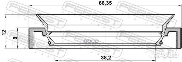 Сальник привода (40X66X8X12) 95hay-40660812r Fe