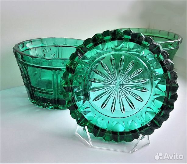 Изумрудная пепельница, винтаж