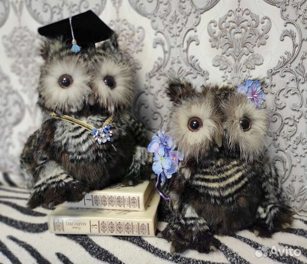 Совы ручной работы (из меха)