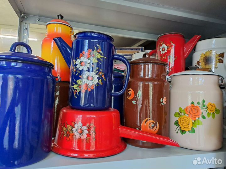 Эмалированная посуда, бидоны СССР в ассортименте